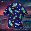Astronaut Dinosaur In Space Dark Blue Jurassic Park Hawaiian Shirts