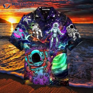 Astronaut In A Colorful Universe Hawaiian Shirt