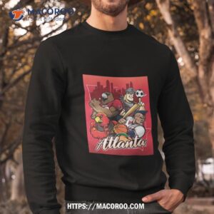 atlanta falcons x atlanta braves x atlanta hawks x atlanta united fc art by eric poole unique shirt sweatshirt