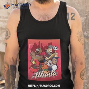 atlanta falcons x atlanta braves x atlanta hawks x atlanta united fc art by eric poole unique shirt tank top