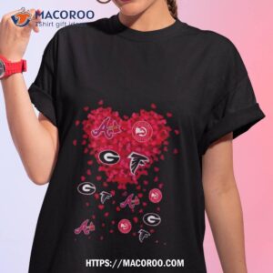 Atlanta Team And Georgia Team Sport Love Heart 2023 Shirt