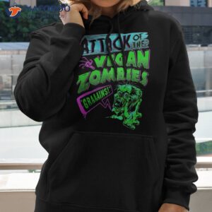 attack of the vegan zombies vegetarian halloween shirt hoodie