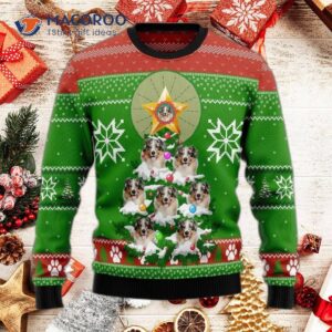 Australian Shepherd Pine Ugly Christmas Sweater