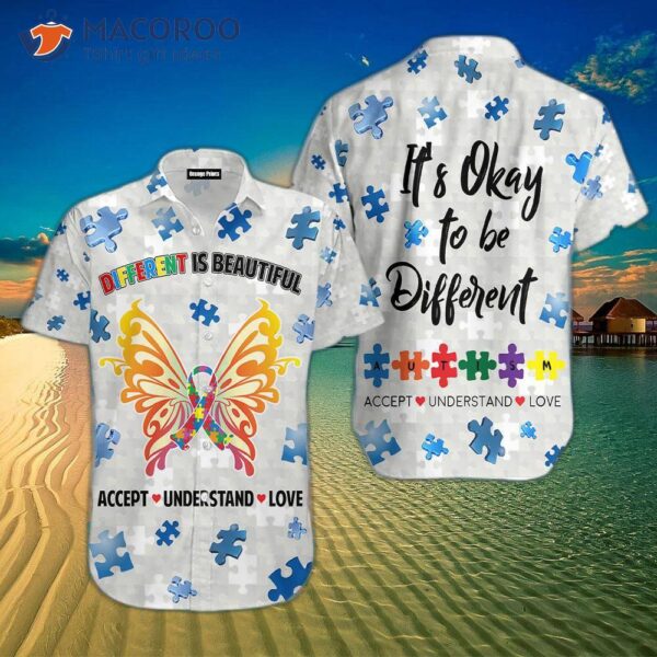 Autism Awareness “different Is Beautiful” Hawaiian Shirts