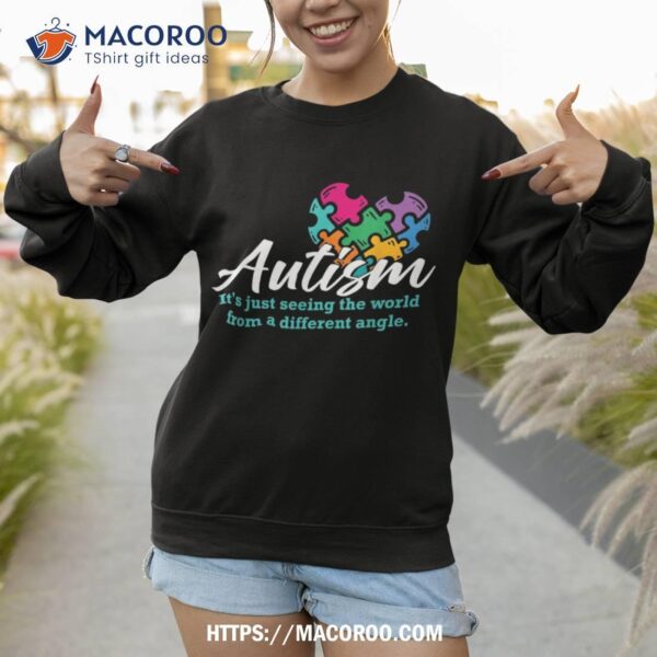 Autism Heart Puzzle Awareness Autistic Support Ribbon Health Shirt