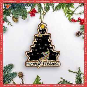 Autism Meowy Christmas Custom-shaped Acrylic Ornament