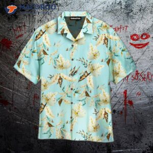 awesome blue leaf hawaiian shirts 0