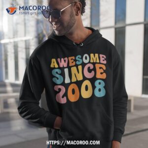 Awesome Since 2008 15th Birthday Vintage Retro Shirt