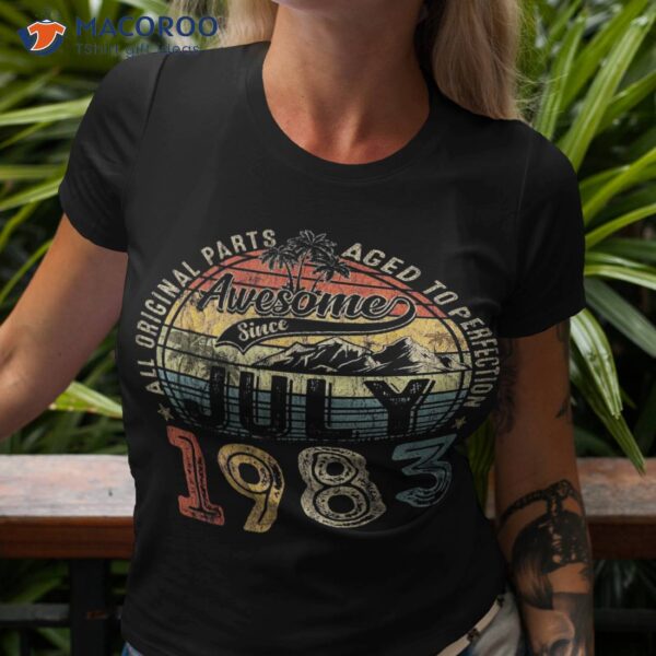 Awesome Since July 1983 Vintage Gifts 40th Birthday Tees Shirt