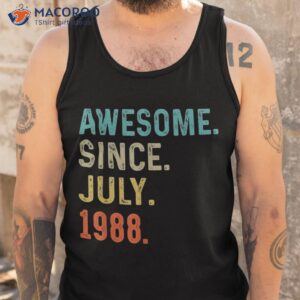 awesome since july 1988 35th birthday retro 35 year old bday shirt tank top
