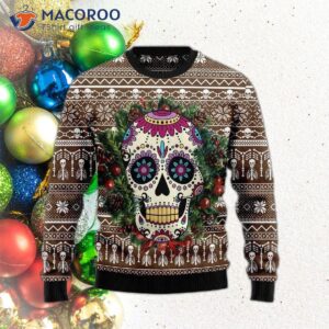 Awesome Sugar Skull Ugly Christmas Sweater