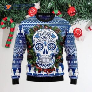 Awesome Sugar Skull Ugly Christmas Sweater