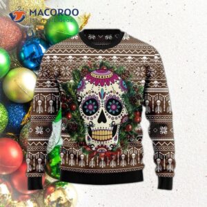 Awesome Sugar Skull Ugly Christmas Sweater