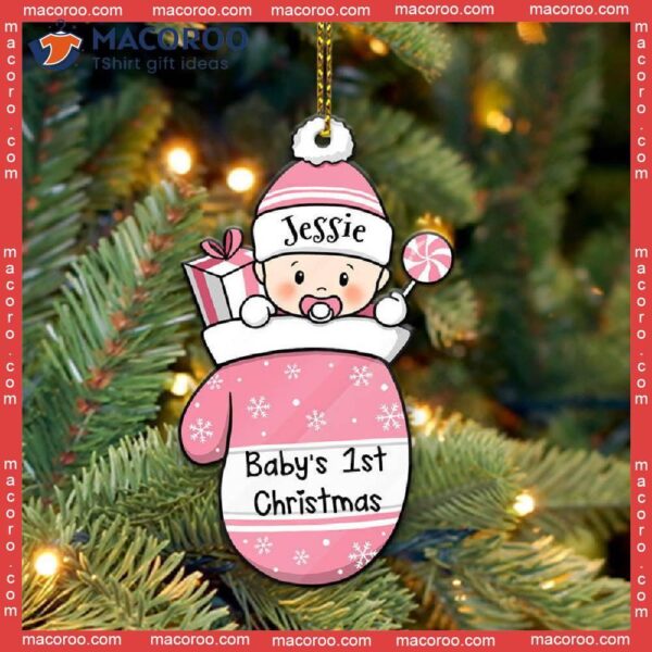 Baby’s First Christmas Custom-shaped Name Acrylic Ornament
