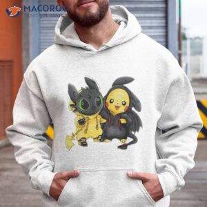 baby toothless and pikachu shirt hoodie