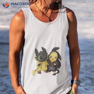 Baby Toothless And Pikachu Shirt 2 baby toothless and pikachu shirt tank top
