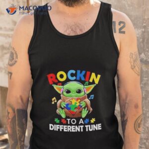 Baby Yoda Rockin To A Different Tune Shirt 3 baby yoda rockin to a different tune shirt tank top