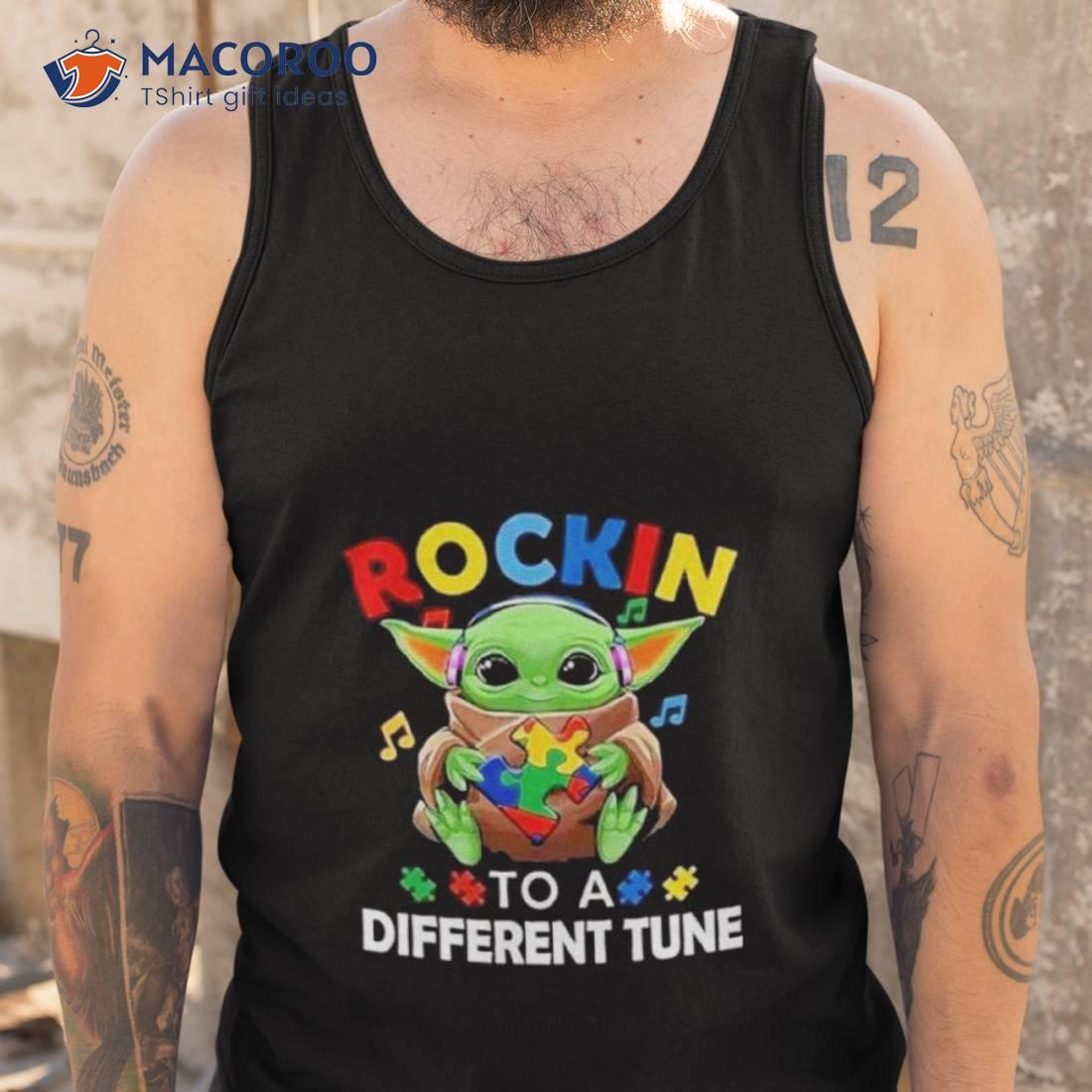 Baby Yoda Rockin To A Different Tune Shirt Baby Yoda Rockin To A Different Tune Shirt