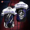 “back The Blue” Police Skull Hawaiian Shirts