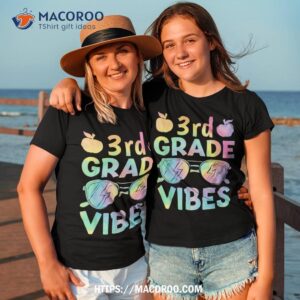 back to school 3rd grade vibes first day of school teachers shirt tshirt 3