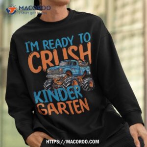 back to school boys first day of kindergarten monster truck shirt sweatshirt 2