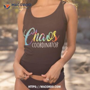 back to school chaos coordinator tie dye teacher kids funny shirt tank top 1