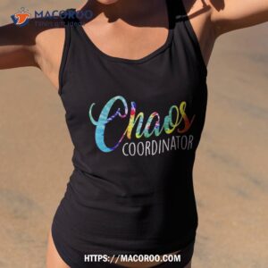 back to school chaos coordinator tie dye teacher kids funny shirt tank top 2