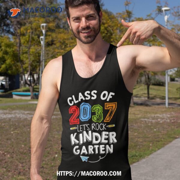 Back To School Class Of 2037 Kindergarten Teacher Kids Shirt