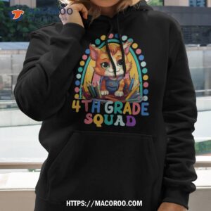 back to school cute cat 4th grade squad teachers students shirt hoodie 2