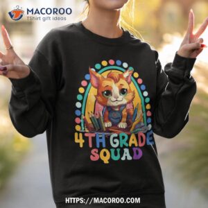 back to school cute cat 4th grade squad teachers students shirt sweatshirt 2