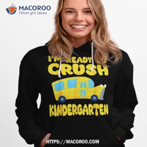 back to school first day of kindergarten bus funny shirt hoodie 1