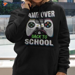 back to school funny game over teacher student controller shirt hoodie 1