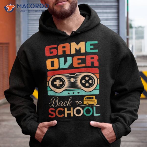 Back To School Funny Game Over Teacher Student Controller Shirt