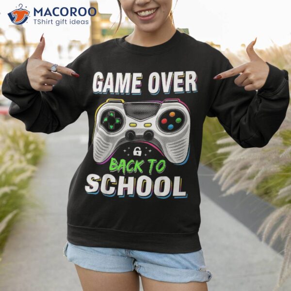 Back To School Funny Game Over Teacher Student Controller Shirt