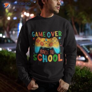 back to school funny game over teacher student kids shirt sweatshirt