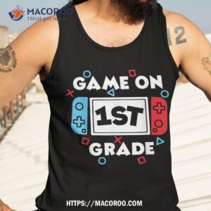 back to school game on 1st grade funny gamer kids boys shirt tank top 3