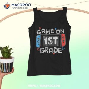 back to school game on 1st grade funny gamer kids boys shirt tank top