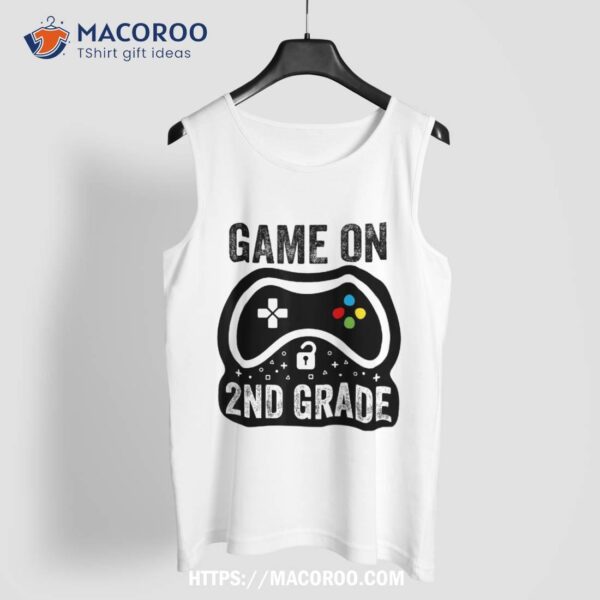 Back To School Game On 2nd Grade Funny Gamer Kids Boys Shirt