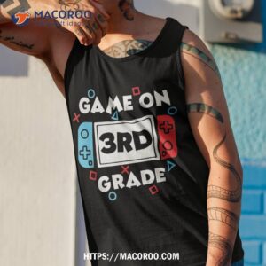 back to school game on 3rd grade funny gamer kids boys shirt tank top 1