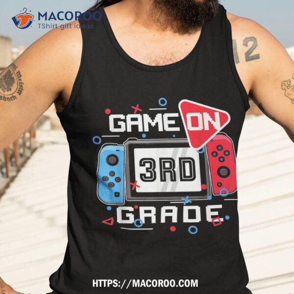 Back To School Game On 3rd Grade Funny Gamer Kids Boys Shirt