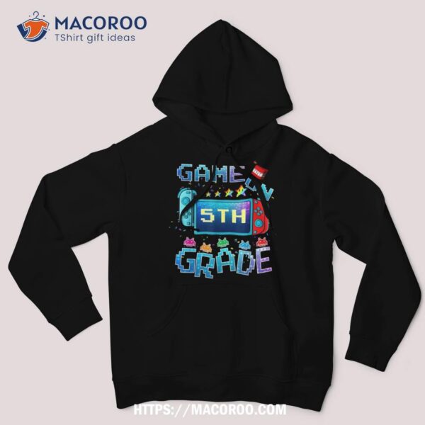 Back To School Game On 5th Grade Funny Gamer Kids Boys Shirt