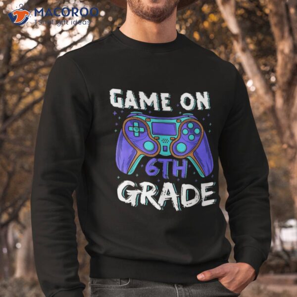 Back To School Game On 6th Grade Funny Gamer Kids Boys Shirt