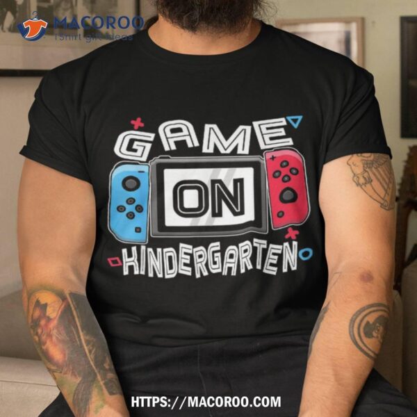 Back To School Game On Kindergarten Funny Gamer Kids Boys Shirt