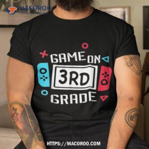 Back To School Game On Third 3rd Grade Funny Gamer Kids Boys Shirt
