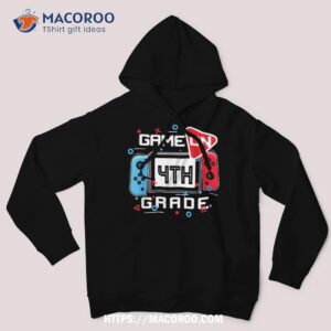 back to school gameon 4th grade funny gamer kids boys girls shirt hoodie