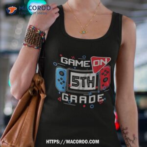 back to school gameon 5th grade funny gamer kids boys girls shirt tank top 4