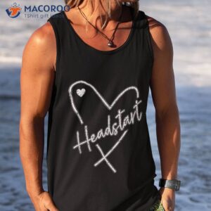 back to school headstart with cute heart funny shirt tank top