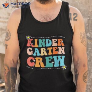 back to school kindergarten crew groovy retro teacher kids shirt tank top