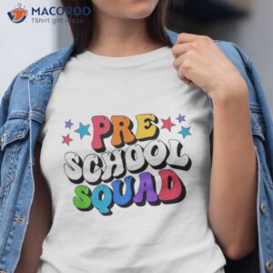 Back To School Preschool Squad Groovy Teacher Kids Shirt