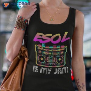 back to school retro esol is my jam 80s teacher boombox shirt tank top 4